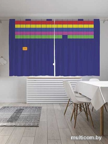 Комплект штор JoyArty Классический арканоид Oxford DeLux 1.45x1.8 м (2 шт)