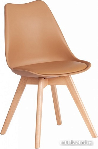Стул TetChair Tulip дерево/пластик/экокожа (бежевый)