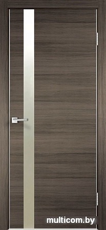 Межкомнатная дверь Velldoris Techno Z1 80x200 (дуб серый поперечный, зеркало матированное)