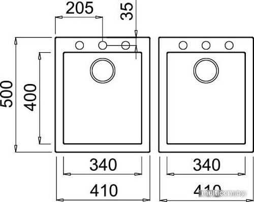Кухонная мойка Elleci Quadra 200 Black K86