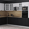 Готовая кухня Интерлиния Мила Деко 1.88x3.2 LV (черный/белый/дуб бунратти)