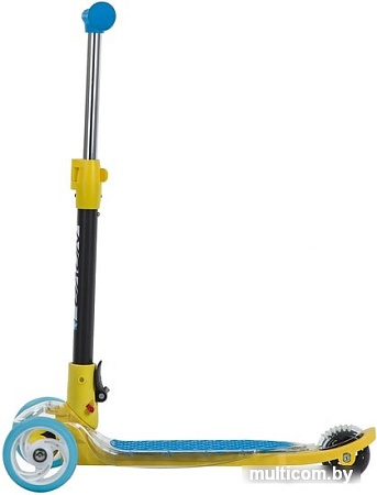 Самокат Novatrack Pro+ 2019 125T.RAINBOW.BL9 (синий/желтый)