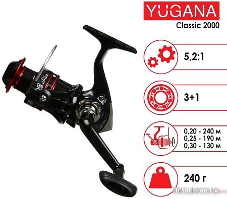 Рыболовная катушка Yugana Classic 2000 3+1 ball
