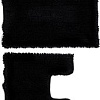 Набор ковриков Home One Chenille U-shape 410401 50х80/50х60 (черный)