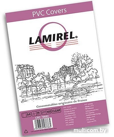 Пластиковая обложка для переплета Lamirel PVC 200мкм 100шт (прозрачный) LA-78682