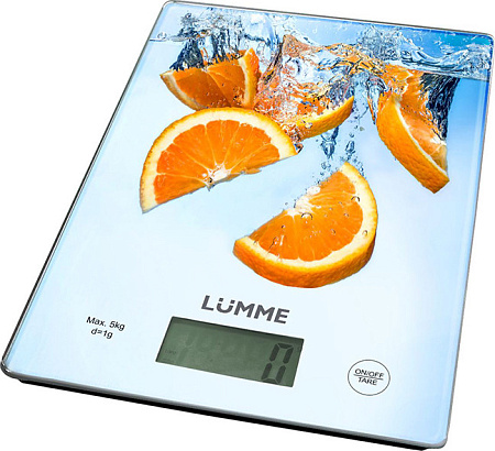 Кухонные весы Lumme LU-1340 (апельсиновый фреш)