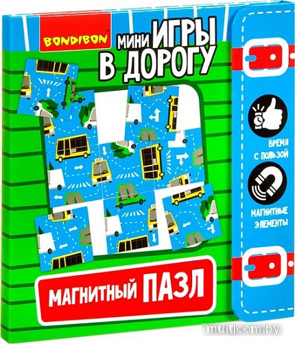 Развивающая игра Bondibon Магнитный пазл. Транспорт ВВ3561