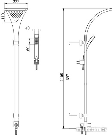 Душевая система Lemark LM8807C