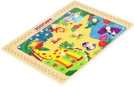 Мозаика/пазл Буратино Рамка-вкладыш Зоопарк W0156