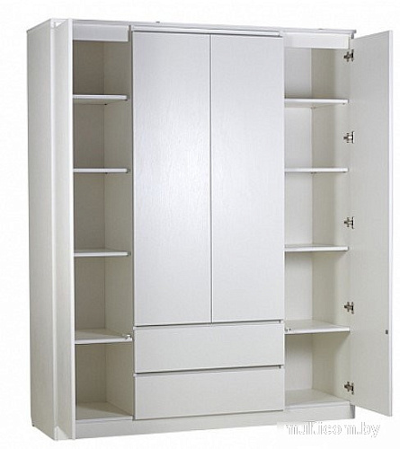Шкаф распашной Polini Kids Simple 1920 с ящиками 0002800.9 (белый)