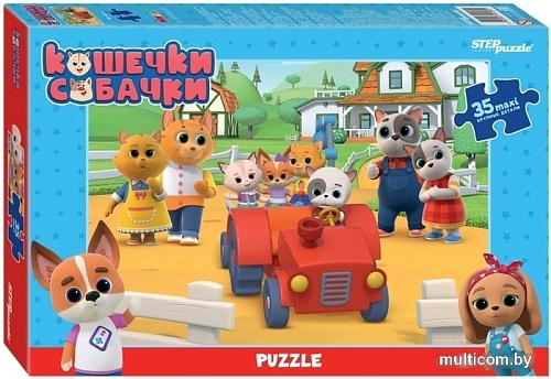 Мозаика/пазл Step Puzzle Кошечки и собачки (35 эл.)