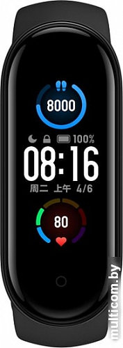 Фитнес-браслет Xiaomi Mi Band 5 без NFC (черный, китайская версия)