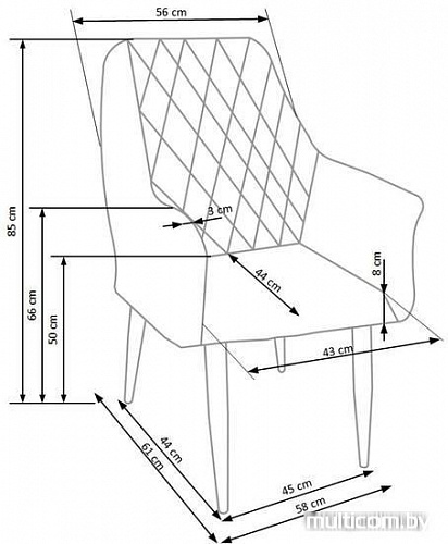 Стул Halmar K287 (темно-синий)