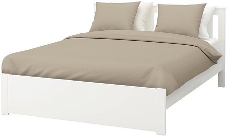 Кровать Ikea Сонгесанд 200x160 (белый, основание Лонсет) 092.412.98