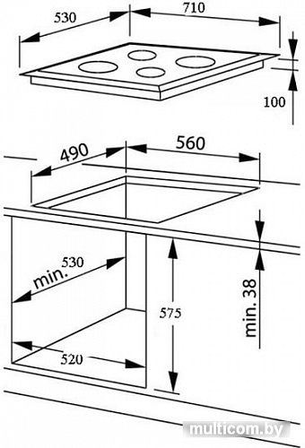 Варочная панель Ricci RGN-ST5003BG