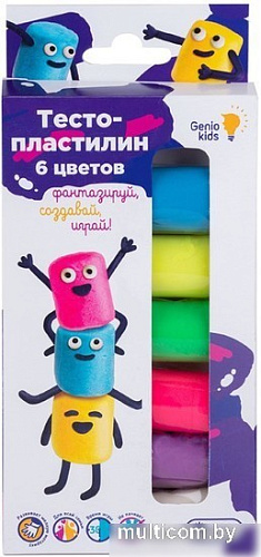 Набор для лепки Genio Kids Тесто-пластилин TA1090 (6цв)