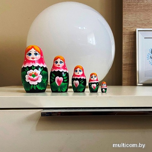 Развивающая игра Брестская Матрешка В розовом платке и сакурой (набор 5 шт)