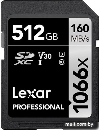 Карта памяти Lexar Professional 1066x SDXC LSD1066512G-BNNNG 512GB