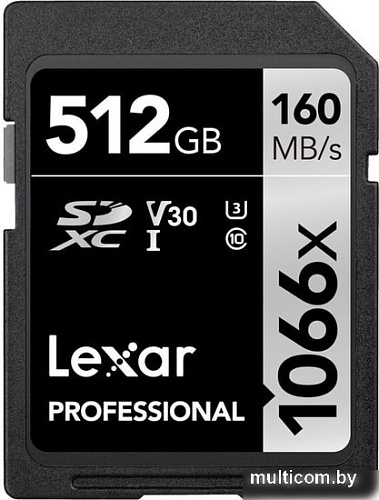 Карта памяти Lexar Professional 1066x SDXC LSD1066512G-BNNNG 512GB