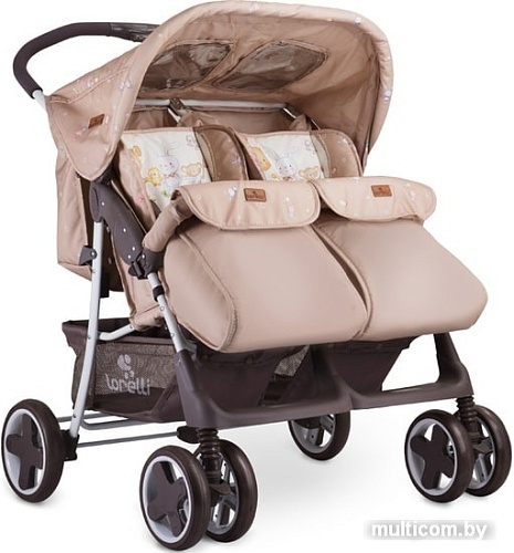 Коляска прогулочная «книга» Lorelli Twin 2019 (beige bear party)