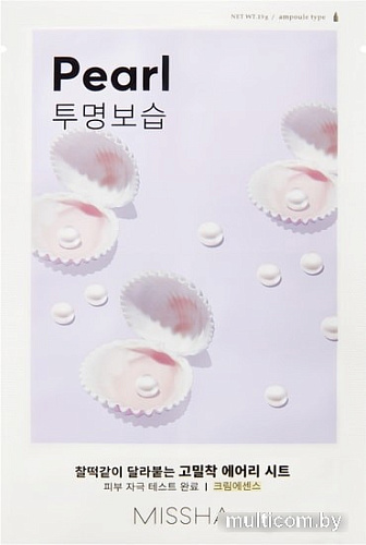 Косметика по уходу за лицом Missha Маска для лица Airy Fit Sheet Mask Pearl 19 г