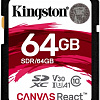 Карта памяти Kingston Canvas React SDR/64GB SDXC 64GB