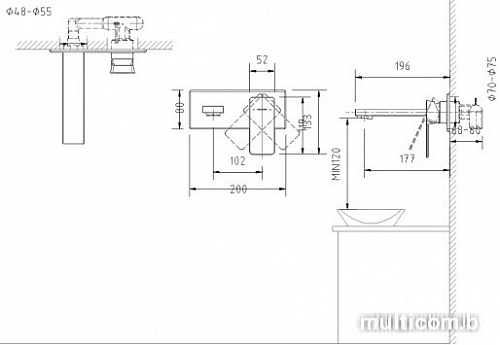 Смеситель Bravat Phillis P69183C-ENG