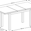 Кухонный стол Senira Кастусь 110-145x70 (бетон/белый)