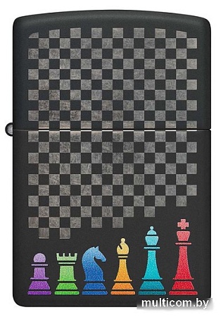 Зажигалка Zippo Chess Pieces Black Matte 48662