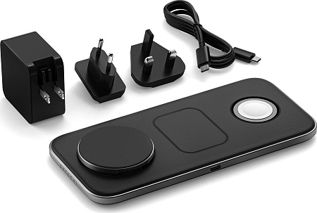 Беспроводное зарядное Satechi Qi2 Trio Wireless Charging Pad