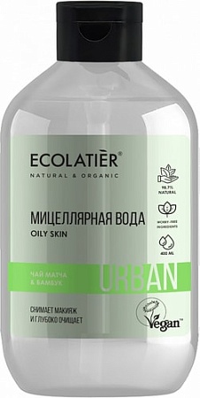 Ecolatier Мицеллярная вода Urban чай матча и бамбук 400 мл