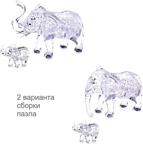 3Д-пазл Crystal Puzzle Два слона 90235