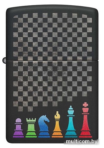 Зажигалка Zippo Chess Pieces Black Matte 48662