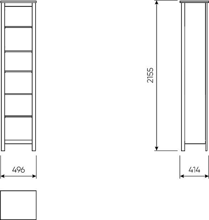 Стеллаж Mio Tesoro Сага 50 2.08.07.100.14 (белый/ясень)