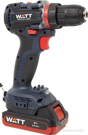 Дрель-шуруповерт WATT WAS-18 Li-2BL 1.018.050.00 (с 2-мя АКБ, кейс)