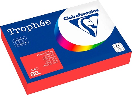 Clairefontaine А4 80г/м2 8175PC (500л, коралловый красный)