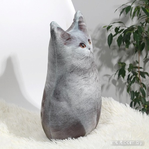 Декоративная подушка Mni Mnu Серый кот 4288785