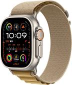 Умные часы Apple Watch Ultra 2 LTE 49 мм (титановый корпус, титановый/бежевый, ремешок из полиэстера L)