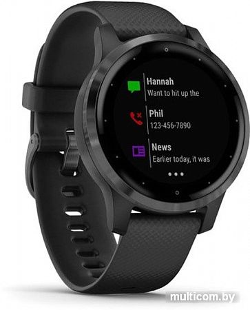 Умные часы Garmin Vivoactive 4s (черный/серый)