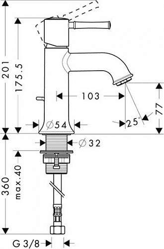 Смеситель Hansgrohe Talis Classic 14111000