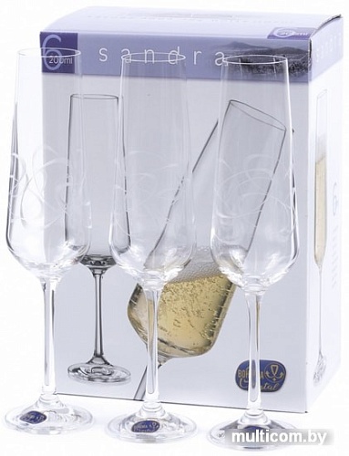 Набор бокалов для шампанского Bohemia Crystal Sandra 40728/C5995/200