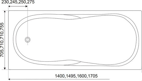 Ванна Excellent Sekwana 170x75 (WAAC.SEK17WH)