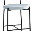 Стул Stool Group Барбара полубарный (велюр серо-голубой/черный)