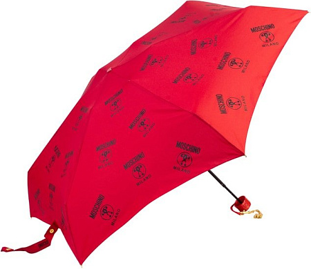 Зонт Moschino 8560-SuperminiA Logo Allover Red