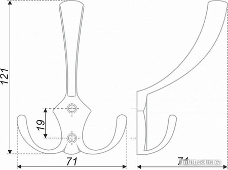 Крючок мебельный Boyard K302SN.6