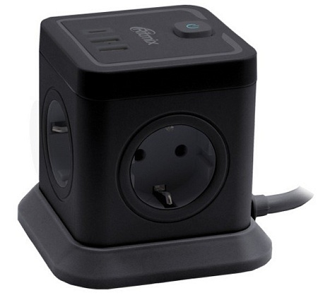 Сетевой фильтр Ritmix RM-242C (черный)