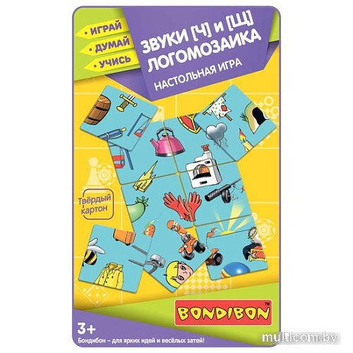 Мозаика/пазл Bondibon Логомозаика. Звуки Ч и Щ ВВ5548
