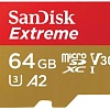 Карта памяти SanDisk Extreme SDSQXAH-064G-GN6GN microSDXC 64GB