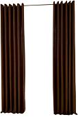 Комплект штор Модный текстиль Канвас 03L 112MTKANVASMO2-2 2.5x4.2 (2шт, коричневый/серебряный матовый)