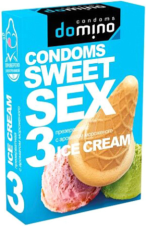 Гладкие презервативы Domino Sweet Sex (мороженое)